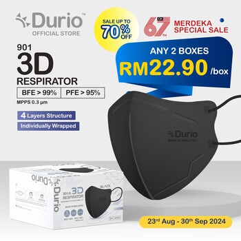 Durio 901A 3D Respirator - Black 40's